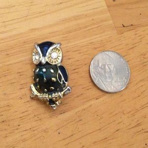 Black and Gold Owl brooch